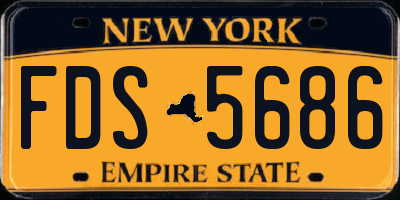 NY license plate FDS5686