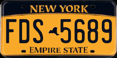 NY license plate FDS5689