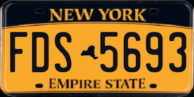 NY license plate FDS5693