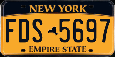 NY license plate FDS5697