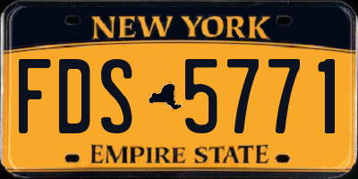 NY license plate FDS5771