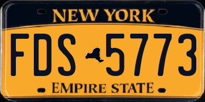 NY license plate FDS5773