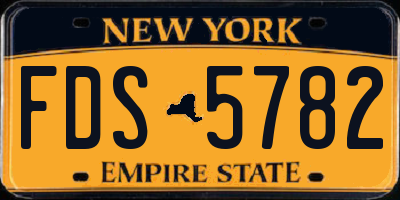 NY license plate FDS5782