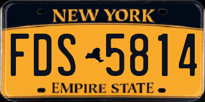 NY license plate FDS5814