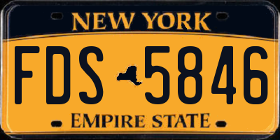 NY license plate FDS5846