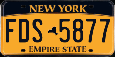 NY license plate FDS5877