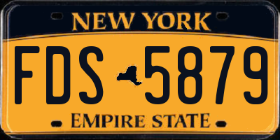NY license plate FDS5879