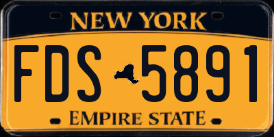 NY license plate FDS5891