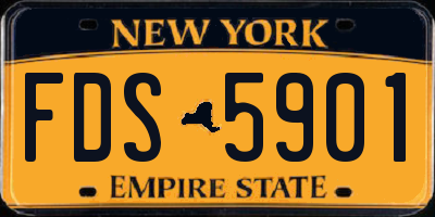 NY license plate FDS5901