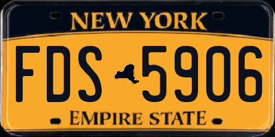 NY license plate FDS5906