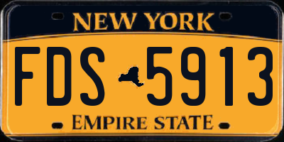 NY license plate FDS5913