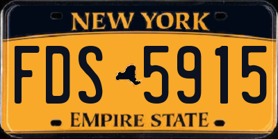 NY license plate FDS5915