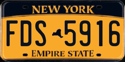 NY license plate FDS5916