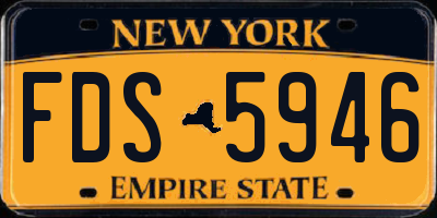 NY license plate FDS5946