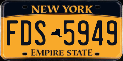 NY license plate FDS5949