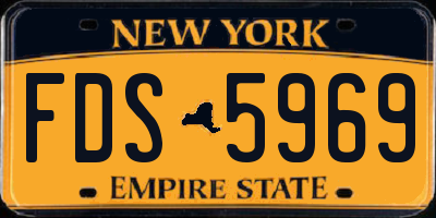 NY license plate FDS5969