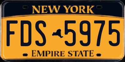 NY license plate FDS5975