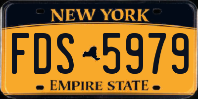 NY license plate FDS5979
