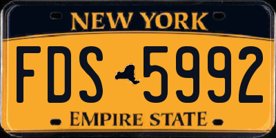 NY license plate FDS5992