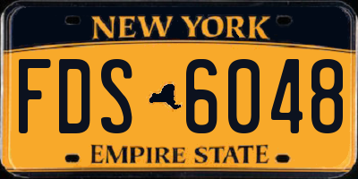 NY license plate FDS6048