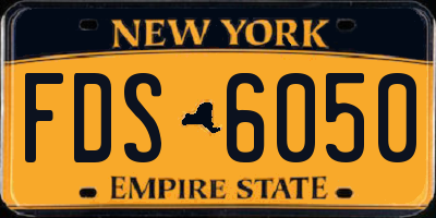 NY license plate FDS6050
