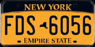 NY license plate FDS6056