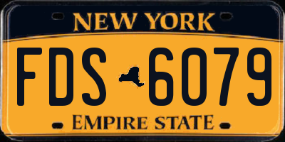NY license plate FDS6079