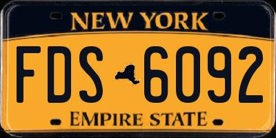 NY license plate FDS6092
