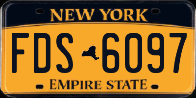 NY license plate FDS6097