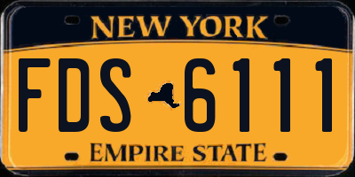 NY license plate FDS6111