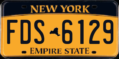 NY license plate FDS6129