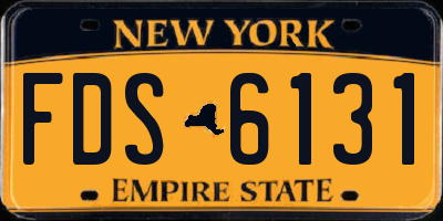 NY license plate FDS6131