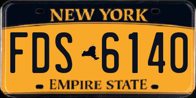 NY license plate FDS6140