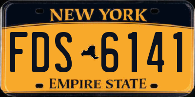 NY license plate FDS6141