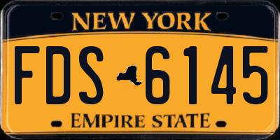 NY license plate FDS6145