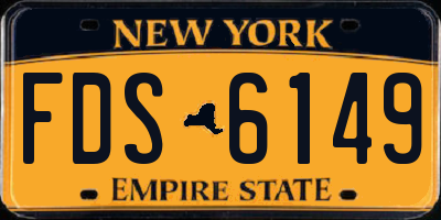 NY license plate FDS6149