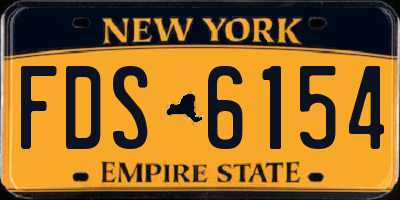 NY license plate FDS6154