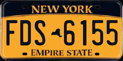 NY license plate FDS6155