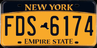 NY license plate FDS6174