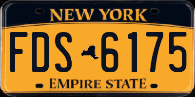 NY license plate FDS6175