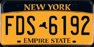 NY license plate FDS6192