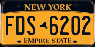 NY license plate FDS6202