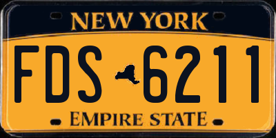 NY license plate FDS6211