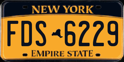 NY license plate FDS6229
