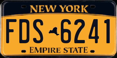 NY license plate FDS6241