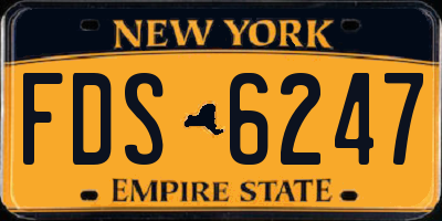 NY license plate FDS6247