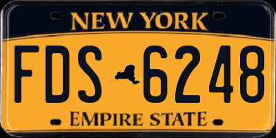 NY license plate FDS6248