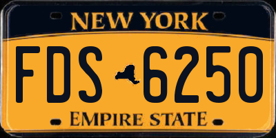 NY license plate FDS6250