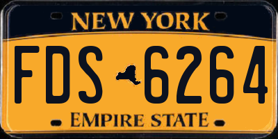 NY license plate FDS6264