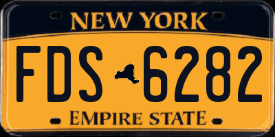 NY license plate FDS6282